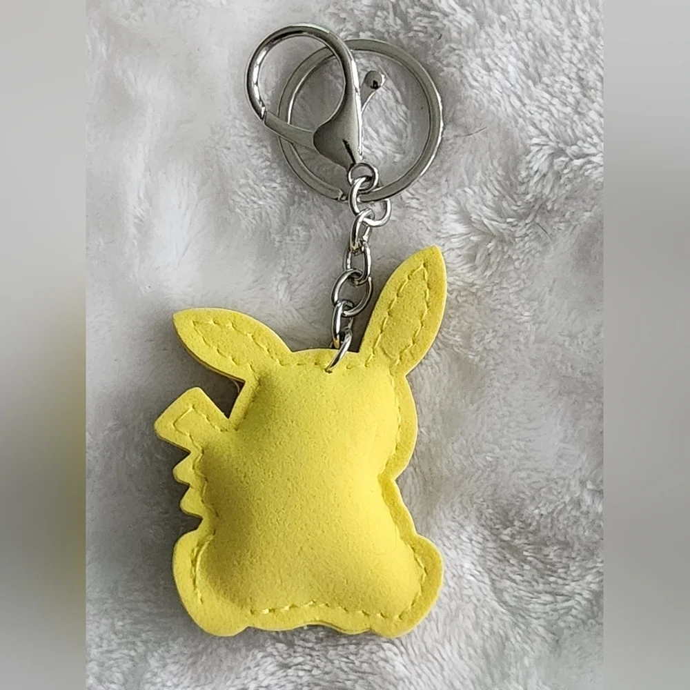 Pokemon Yellow Pikachu Keychain with Rhinestones Bag Charm